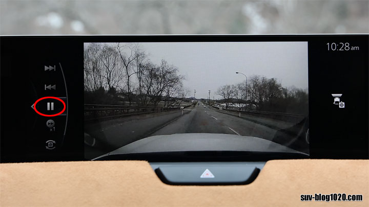 CX-60純正ドラレコの録画再生の一時停止