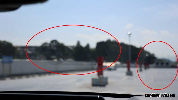 CX-60にダッシュボードマット非装着時の映り込み