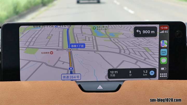 マップアプリ ルート案内走行