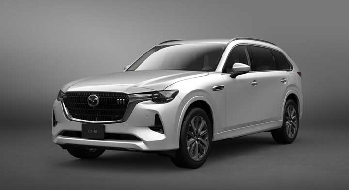 CX-80ボディカラー選び ロジウムホワイト フロントサイド