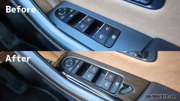 CX-60 ウィンドウスイッチベース 運転席ドア ビフォーアフター