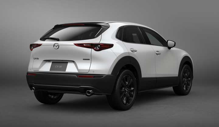 CX-30 スノーフレイクホワイトパールマイカ リアサイド