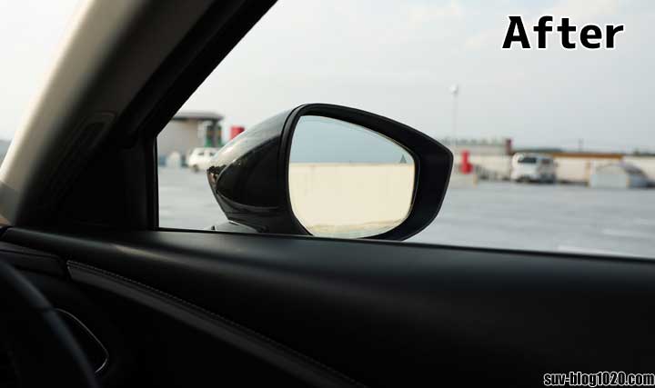 CX-30 ドアミラーガーニッシュ交換後 車内から