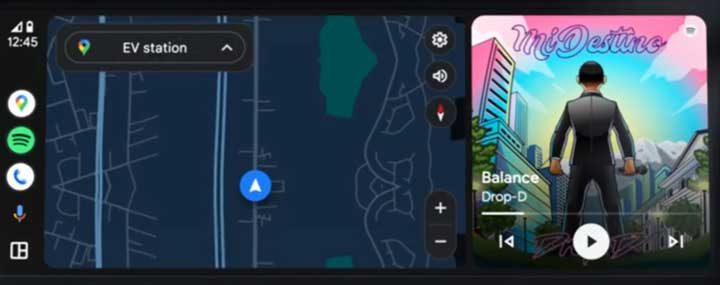 Android AutoのGoogleマップ画像