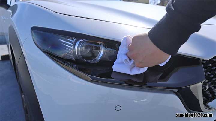 グラシアスゴールドでヘッドランプコーティング