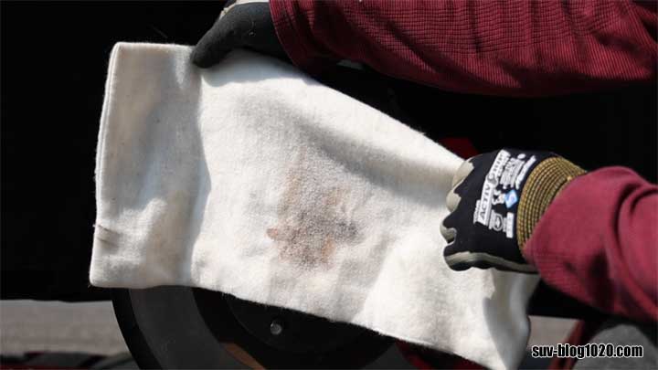 パーツクリーナー清掃で落ちた汚れ