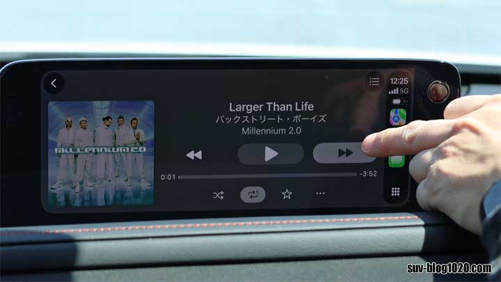 Apple Music 再生画面タップ操作