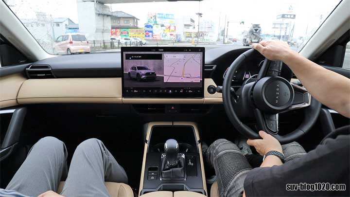新型CX-5 試乗 ハンドルが軽い