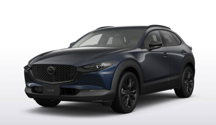2026 CX-30 ディープクリスタルブルーマイカ斜め前