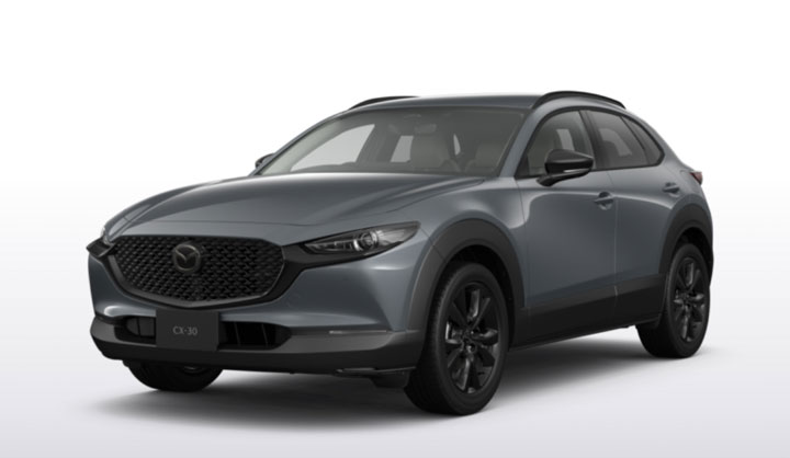 2026 CX-30 ポリメタルグレーメタリック斜め前